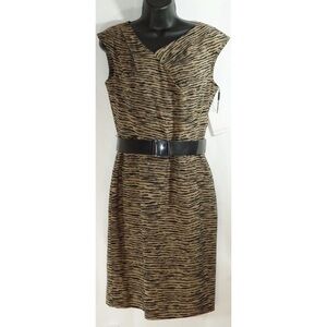 Calvin Klein Animal Print Dress Size 4 Fully Lined